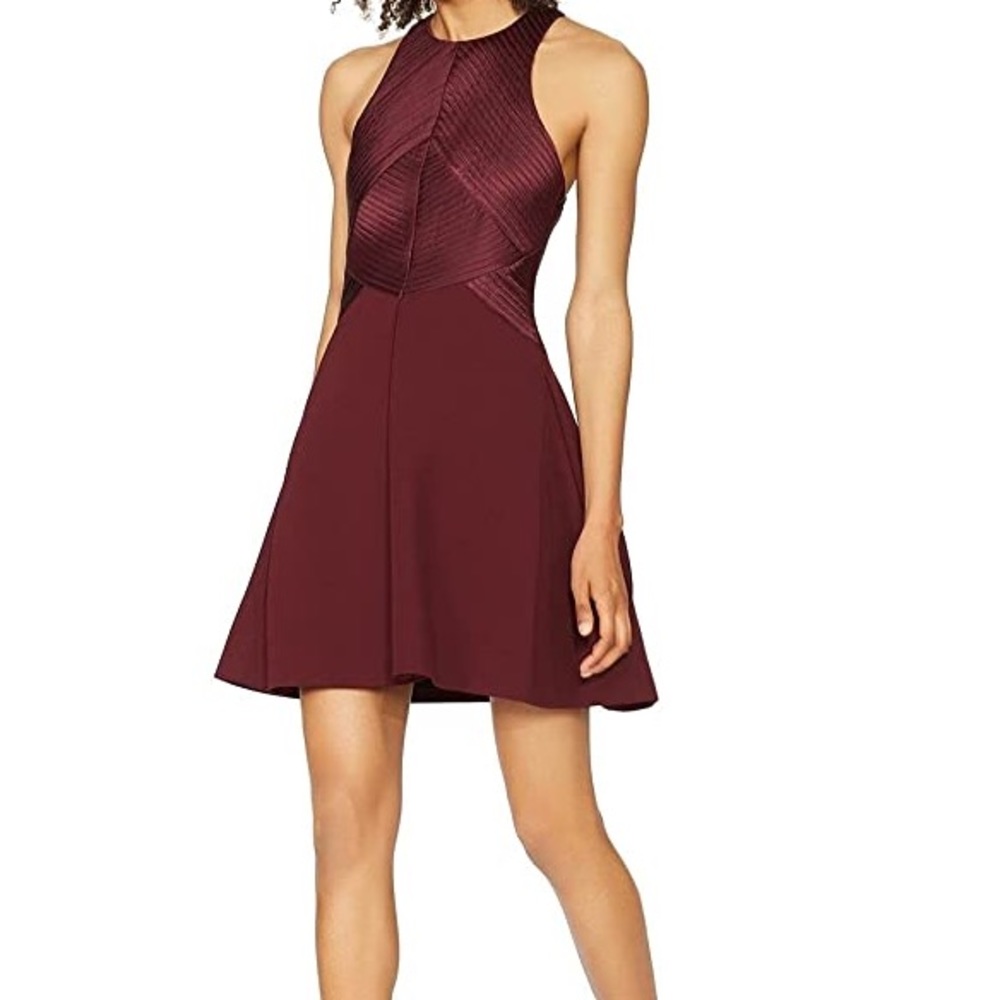 NWT HALSTON HERITAGE Syrah Stripe Seam Cocktail Mini Dress Size 6